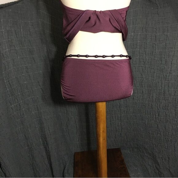 Perry Ellis Burgandy Tankini Size M/L - Picture 8 of 9